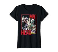 Ripple Junction x My Hero Academia all Might Deku Bakugo Maglietta, Donna, Nero, M