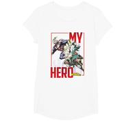 Ripple Junction x My Hero Academia all Might Deku Bakugo Maglietta, Ragazze, Bianco, M