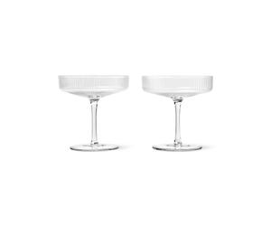 Ripple Set di 2 Coppe Champagne Trasparente