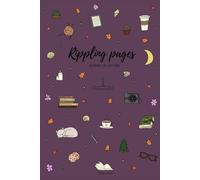 Rippling pages - Journal de lecture: Carnet de lecture à remplir - 100 pages de review + bingo de lecture + objectifs de lecture + this or that + ... - Collection Doodle Lecture - Couleur Prune