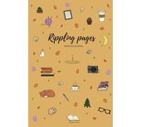 Rippling Pages - Reading Journal: Reading tracker notebook - 100 review pages + reading bingo + goals + this or that + book of the year... - Reading Doodle Collection - Sand Color