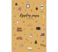 Rippling Pages - Reading Journal: Reading tracker notebook - 100 review pages + reading bingo + goals + this or that + book of the year... - Reading Doodle Collection - Sand Color