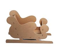 Rippotai Slitta portaregali in cartone per decorazione Natale, 80x34x48 da abbinare alla renna. Allestimento natalizio casa e vetrine