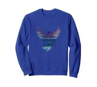 Riprenditi la Tua Vita Ispirazione per l'empowerment di Phoenix Felpa, Unisex per Adulti, Blu Reale, XL