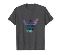 Riprenditi la Tua Vita Ispirazione per l'empowerment di Phoenix Maglietta, Uomo, Grigio Scuro, 4XL