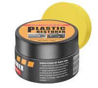 Ripristinatore Nero per Profili Esterni - Riparatrice 50g a Lunga Durata | Pulitore Interni Auto con Spugna - per Restauro e Dettaglio Cruscotto Interno in Pelle