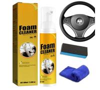 Ripristinatore Plastiche | Detergente Schiuma Spray per Sedili Auto con Panno e Spugna | Soluzione Detergente Auto 100ml per Plastiche Volante Sedili in Pelle Console Centrale Porte