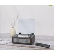 Riproduttore CD dal design retro realizzato in legno connessione Bluetooth 5.3