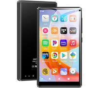 Riproduttore MP3 SWOFY con Bluetooth, WLAN, 96GB, HI-FI, touchscreen da 5 pollici, Android 13.0 Compatibile con Spotify, Amazon Music, radio FM, e-book, browser, per bambini (Nero)