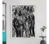 RIPRODUZIONE D'AUTORE KIRCHNER SCENE DI STRADA 100X70CM