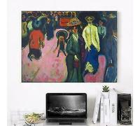 RIPRODUZIONE D'AUTORE KIRCHNER STRADA IN DRESDA 200X125CM