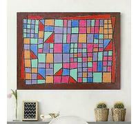 RIPRODUZIONE D'AUTORE PAUL KLEE FACCIATA DI VETRO 120X90CM