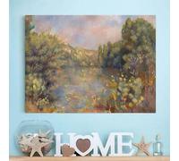RIPRODUZIONE D'AUTORE RENOIR PAESAGGIO CON UN LAGO 80X60CM