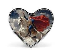 Riproduzione di spilla Napoleone che attraversa le Alpi, per donne e uomini, spilla con distintivo a forma di cuore, per feste e matrimoni.