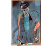 Riproduzione Fine Art su tela arrotolata - Matisse, Henri - Ritratto della moglie dell'artista - 127x101 cm | Colori resistenti allo sbiadimento | Decorazione murale unica per interni moderni
