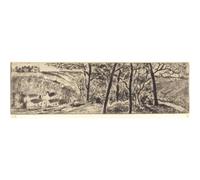 Riproduzione Fine Art su tela arrotolata - Paesaggio Orizzontale, 1879 - 127x101 cm | Colori resistenti allo sbiadimento | Decorazione murale unica per interni moderni