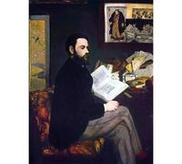 Riproduzione Fine Art su tela arrotolata - Ritratto di Emile Zola di Manet - 76x101 cm | Colori resistenti allo sbiadimento | Decorazione murale unica per interni moderni