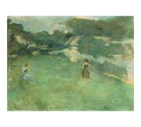 Riproduzione Fine Art su tela arrotolata - Thomas Dewing - Il Tordo Eremita - 127x101 cm | Colori resistenti allo sbiadimento | Decorazione murale unica per interni moderni