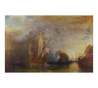 Riproduzione Fine Art su tela arrotolata - Ulisse deride Polifemo - Odissea di Omero - 127x101 cm | Colori resistenti allo sbiadimento | Decorazione murale unica per interni moderni
