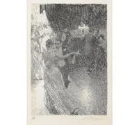 Riproduzione Fine Art su Tela Rolled - Anders Zorn - Il Valzer (acquaforte) 1891-127x100 pollici | Colori resistenti allo sbiadimento | Decorazione murale unica per interni moderni