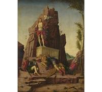 Riproduzione Fine Art su Tela Rolled - Imitatore di Andrea Mantegna - La Resurrezione - 127x101 Cm | Colori Resistenti allo sbiadimento | Decorazione Parete Unica per Interni Moderni