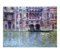 Riproduzione Fine Art su Tela Rolled - Palazzo da Mula, Venezia di Monet - 127x101 cm | Colori resistenti allo sbiadimento | Decorazione murale unica per interni moderni