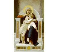 Riproduzione Fine Art su Tela Rolled - Vierge - Jesus SaintJeanBaptiste 1875-127x100 pollici | Colori resistenti allo sbiadimento | Decorazione murale unica per interni moderni