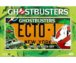 Riproduzione Piastra Mineralogica Ghostbusters Ecto-1 Licenza Targa Replica