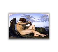 Riproduzione Su Tela Alexandre Cabanel-Angelo Caduto-Quadro Su Tela-Poster E Stampe Per Soggiorno Complementi Arredo Casa 70x112cm Senza Cornice