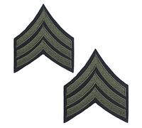 Riproduzione World War 2 US Army olive Rank Patches Sergeant Taglia unica