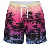 RIPT Costume Bambino Asciugatura Rapida - Boardshort con Rete Interna, Protezione UV 50, Pantaloncini Mare Surf Nuoto Estate (Rosa, 7-8 Anni)
