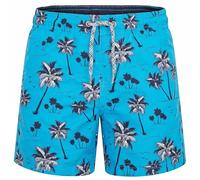 RIPT Costume Bambino Asciugatura Rapida - Boardshort con Rete Interna, Protezione UV 50, Pantaloncini Mare Surf Nuoto Estate (Stampa Palma Blu, 5-6 Anni)