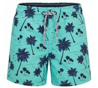 RIPT Costume Bambino Asciugatura Rapida - Boardshort con Rete Interna, Protezione UV 50, Pantaloncini Mare Surf Nuoto Estate (Stampa Palma Verde, 7-8 Anni)