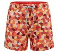 RIPT Costume Bambino Asciugatura Rapida - Boardshort con Rete Interna, Protezione UV 50, Pantaloncini Mare Surf Nuoto Estate (Stampa Geometrica Arancione, 3-4 Anni)