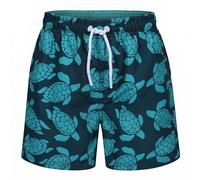 RIPT Costume Bambino Asciugatura Rapida - Boardshort con Rete Interna, Protezione UV 50, Pantaloncini Mare Surf Nuoto Estate (Blu Navy/Turchese, 9-10 Anni)