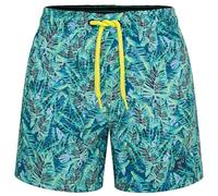 RIPT Costume Bambino Asciugatura Rapida - Boardshort con Rete Interna, Protezione UV 50, Pantaloncini Mare Surf Nuoto Estate (Motivo A Foglie Verdi, 5-6 Anni)
