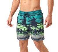 RIPT Costume Uomo Asciugatura Rapida - Pantaloncini Mare con Rete Interna, Protezione UV50, Boardshort Spiaggia Nuoto Surf Estate (Lime/Blu, L)
