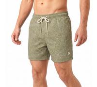 RIPT Costume Uomo Asciugatura Rapida - Pantaloncini Mare con Rete Interna, Protezione UV50, Boardshort Spiaggia Nuoto Surf Estate (Stampa a Foglie di Cachi, S)