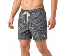 RIPT Costume Uomo Asciugatura Rapida - Pantaloncini Mare con Rete Interna, Protezione UV50, Boardshort Spiaggia Nuoto Surf Estate (Stampa a Foglie della Marina, M)