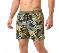 RIPT Costume Uomo Asciugatura Rapida - Pantaloncini Mare con Rete Interna, Protezione UV50, Boardshort Spiaggia Nuoto Surf Estate (Stampa Giungla Blu/Verde, XL)