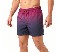 RIPT Costume Uomo Asciugatura Rapida - Pantaloncini Mare con Rete Interna, Protezione UV50, Boardshort Spiaggia Nuoto Surf Estate (Tintura a Immersione Rosa, L)