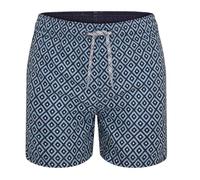 Ript Essentials Pantaloncini da Bagno Quick Dry UV 50 Protezione Solare Peach Finish per Bambino, Stampa Diamante Blu Pallido, 7-8 Anni