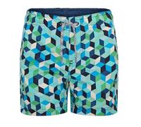 RIPT Pantaloncini da Nuoto Bambino Essentials Asciugatura Rapida Protezione Solare UV 50, Stampa Geometrica Blu, 7-8 Anni