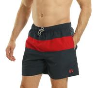 RIPT Performance Pantaloncini da Bagno da Uomo ad Asciugatura Rapida con Protezione Solare UV 50 Costume, Marina Militare/Rosso, XL