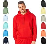 RIPT Performance RCSWT763 Uomo con Cappuccio Soft Touch Loungewear Felpa con Cappuccio Top, Rosso, S