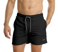RIPT Performance Uomo Pantaloncini da bagno a rapida asciugatura con protezione solare UV 50, Nero, M