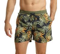 RIPT Performance Pantaloncini da Bagno da Uomo ad Asciugatura Rapida con Protezione Solare UV 50 Costume, Stampa Giungla Blu/Verde, S