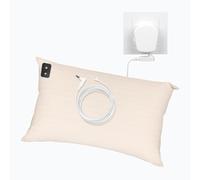 RIQINXIN Earthing federa con chiusura a busta morbida federa per letto per dormire meglio per adulti anziani ridurre lo stress 50 x 90 cm beige