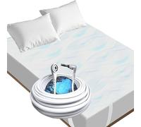 RIQINXIN Lenzuolo con angoli per messa a terra, 10% fibra d'argento e 90% cotone organico, migliora il sonno e allevia i dolori, bianco (180 x 200 cm)