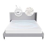 RIQINXIN Tapis De Mise à La Terre - Lenzuolo con Angoli in Argento 10% Filo d'Argento e 90% Cotone - Cavo EU - Lenzuolo di Mise à La Terre per un Miglior Sonno e Recupero Energetico (Bianco 160x200x35